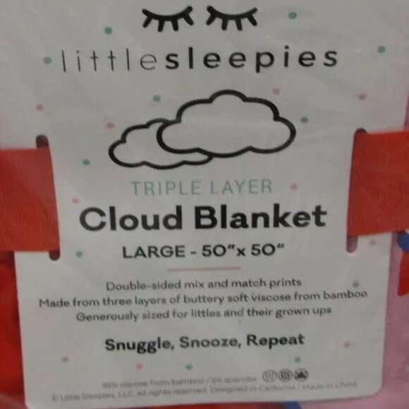 Home By Littlesleepies Bamboo Cloud Blanket Pink Stars & Stripes, 50 x 50 inches - Picture 5 of 5